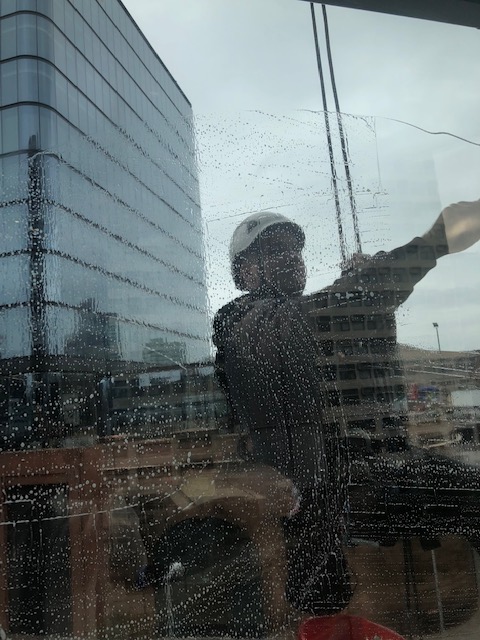 High level window cleaning